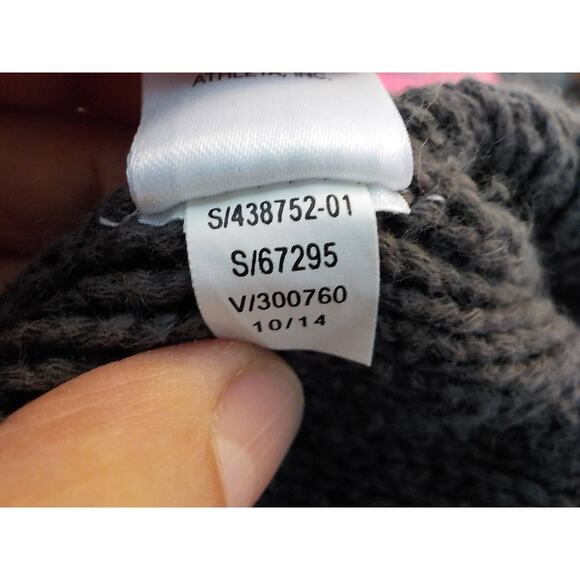 Athleta Women XXS Brown Knit Open Cardigan Cotton Linen Long Sleeves Mid Length - Picture 9 of 11